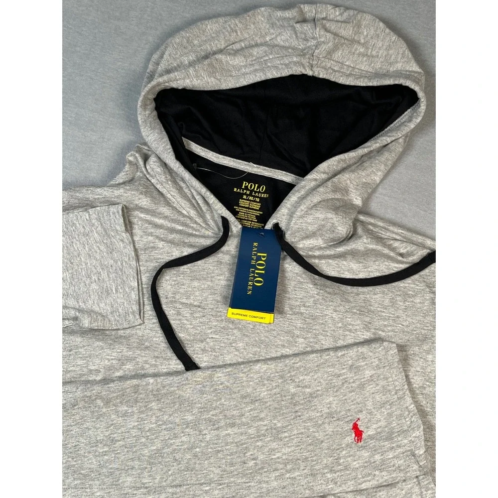Polo Ralph‎ Lauren Men's Heather Gray Supreme Comfort Hoodie XL